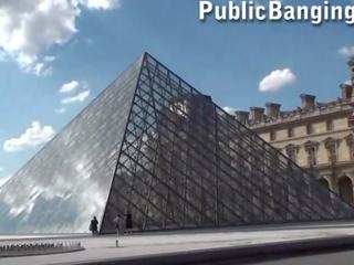 Louvre museum public group x rated video threesome